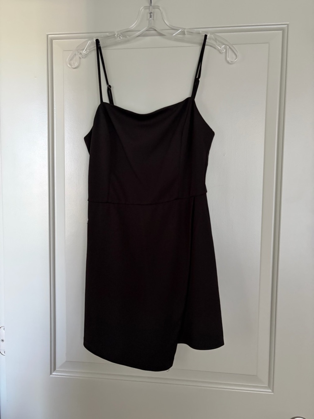 Lush Black Mini Slip Dress with Spaghetti Straps